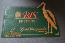 Weinetikett Präge. Spätburgunder Barrique RJS Prestige Nägelsförst Baden 