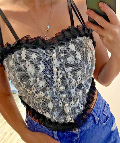 Bluse top romantisches - top, s