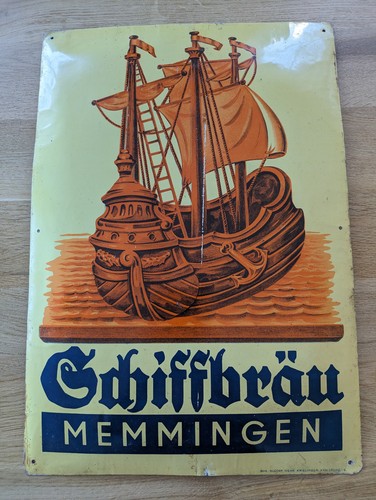 Altes blechschild schiffbräu - altes,