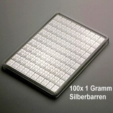 100x 1 GRAMM SILBERBARREN -