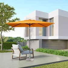 Sonnenschirm Rechteckig Gartenschirm groß Marktschirm 3 meter mit Kurbel, UPF 50