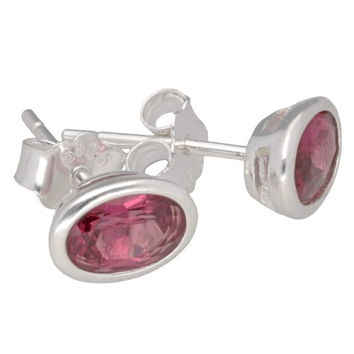 Granat ohrstecker facettiert - granat,