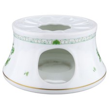 Stövchen einteilig Raynaud & Co. Limoges Blumenmotiv grün Form I Wilh. Drache