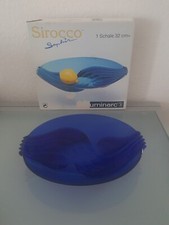 Sirocco Saphir Luminarc France Obst Schale Deko Glas 32 cm Neu