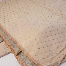Vintage schwerer Stoff Polsterstoff Bezugsstoff, Punktmuster Beige 330x135cm