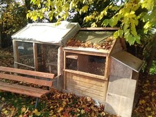 Hasenstall Kaninchenstall gebraucht, ca 6 Jahre bewohnt, ca 2,50 lang x 1,80 