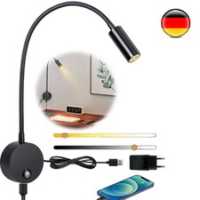 Leselampe Wandmontage LED Bett Leseleuchte 3W Bettleuchte Schwanenhals Lampe