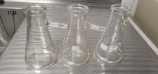 3x Erlenmeyer Kolben Laborglas 250 ml SCHOTT DURAN Absaugflasche