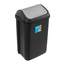 keeeper Mülleimer mit Schwingdeckel, 50 l, Swantje, Graphit-Grau