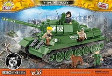 COBI 2486A -  T-34/85 Rudy mit Panzercrew + Hund | Baukasten Panzer-Modell