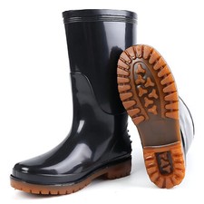 Worker wasserdichte Regen Überschuhe Zehenkappe Gummistiefel mit Zwischensohle Gummistiefel