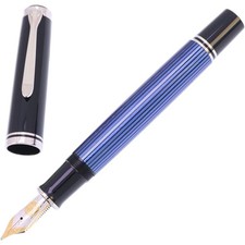Pelikan Souveran M805 Blue Stripe 18C Füllfederhalter M Feder
