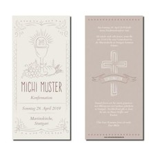 Einladung Einladungskartes Konfirmation Kelch