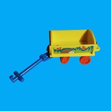 Playmobil - Bollerwagen Handwagen - für Kinder - gelb / blau / rot - Hase + Igel
