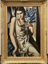Nach Tamara De Lempicka, 20. Jh., Porträt der Madame, Öl auf Leinwand