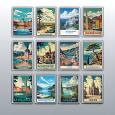 Acryl Reise Stadt Urlaub Kühlschrankmagnet - Souvenir Geschenk Kühlschrank Dekoration