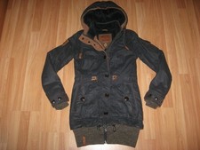 Naketano Winter Jacke mit innenfell und Kapuze Gr.XS blau sehr gut erhalten