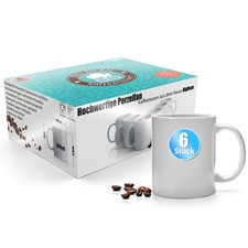 6 x Kaffeebecher weiß 300ml