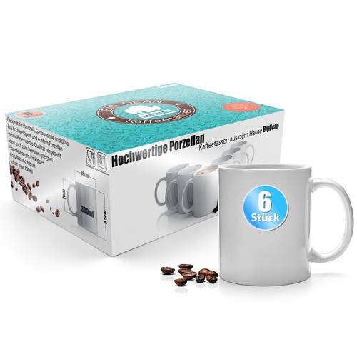 Kaffeebecher weiß 300ml - 6,