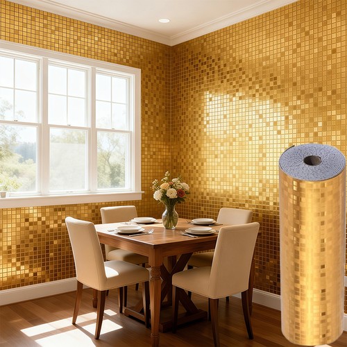 Gold folis mosaik tapete - folis,