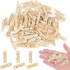 100 Holz Wäscheklammern 4 5 cm Birkenholz nachhaltig Deko und Basteln