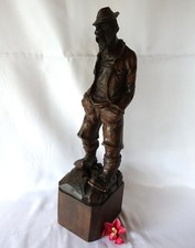 alte Holzfigur ca. 40,0 cm Holz Figur Schnitzerei Hochtourist / ev 676(58)