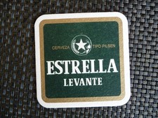 1 Bierdeckel Estrella de Levante, Fábrica de Cerveza, S.A., Spanien