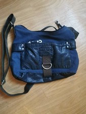 Damen Leder Handtasche Blau
