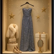 Luxus abendkleid mit pailetten - abendkleid,