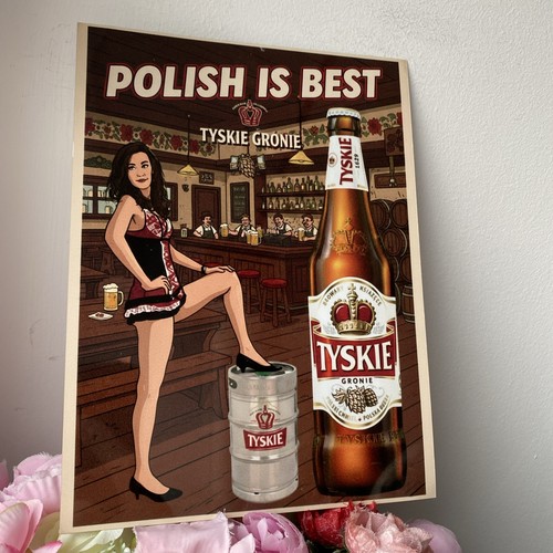 Tyskie polish bier pin - bier, girl
