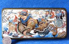 Russische GICLEE Lackdose als Hechtorden Märchen PALEKH EMELYA Eisangeln