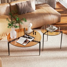 Modern Glas Couchtisch Set