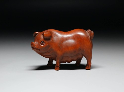 Antike japanische netsuke sau - antike,