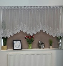 Jacquard Jardiniere Netzgardine Fertig zum Aufhängen Öse Firanki Perdele 200/80 cm