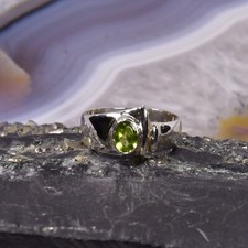 Peridot Ring, 925er Silber, Edelsteinring (23940), Edelsteinschmuck