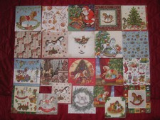 Set 22-Besten Servietten ~ Spielzeugpferde, Schaukelpferde, Weihnachten ~ 33x33+