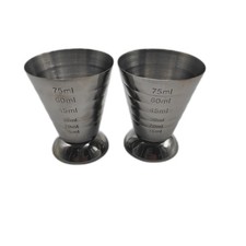 Cozihom Edelstahl Messbecher 2,5 oz 75 ml 5 EL Cocktail Messbecher 2 Stück Porta