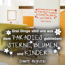  Wandtattoo Zitat "Drei Dinge