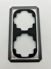 Gira Facet Trias 2-fach Rahmen grau metallic mit Chromkante n