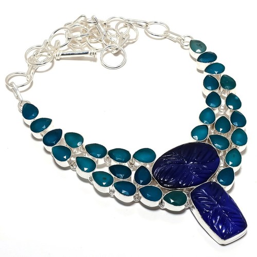 Blauer simulierter edelstein - blauer,