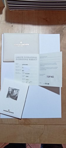 Vacheron constantin garantie - constantin,