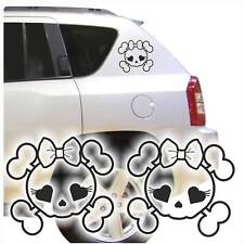 Skull Girl Autoaufkleber Totenkopf Rockabilly Sticker SET Auto Aufkleber A2074 S