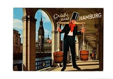 AK Ansichtskarte Hamburg / Hummel-Hummel und Alsterarkaden mit Rathaus