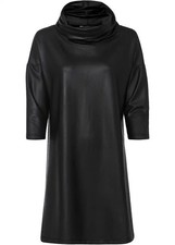 Neu Lederimitat-Kleid mit