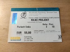 Altes Konzertticket Rilke