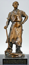 B12 bronzefigur eisengießer - b12,