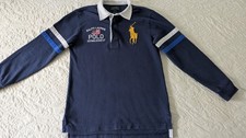Polo Ralph Lauren Poloshirt T-Shirt Gr. 7 ca. 128-134 blau Langarm Polo Shirt