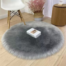 Flauschige Teppiche Hochflor Shaggy Teppich Langflor Wohnzimmer Matte Runder DE