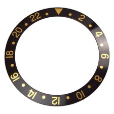 Lünetten-Inlay schwarz/gold kompatibel zu Rolex GMT-Master I 1675/3 1675/8 16753