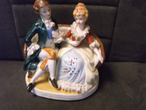 Porzellan figur dame - porzellan, und